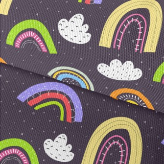 Color Block Rainbow Clouds Waterproof Oxford