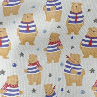 Cute Navy Bear Waterproof Canvas