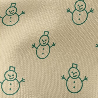 Simple Line Snowman Waterproof Canvas