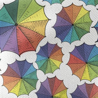 Colorful Patchwork Umbrella Waterproof Canvas