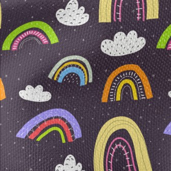 Color Block Rainbow Clouds Waterproof Canvas