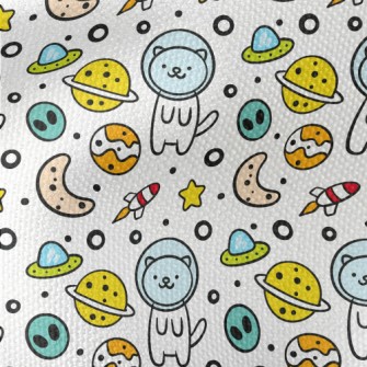 Outer Space Planet Cat Waterproof Canvas