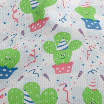 Lively Birthday Cactus Athletic Mesh Flat Back