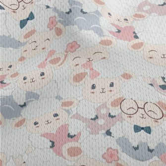 Cute Sheep Family Athletic Mesh Flat Back