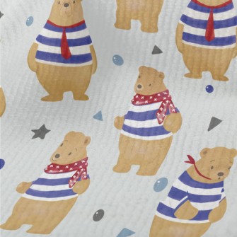 Cute Navy Bear Terry