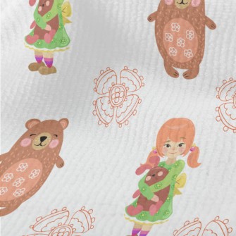 Little Girl Doll And Big Bear Terry