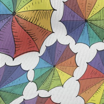 Colorful Patchwork Umbrella Terry