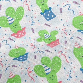 Lively Birthday Cactus Performance Linen