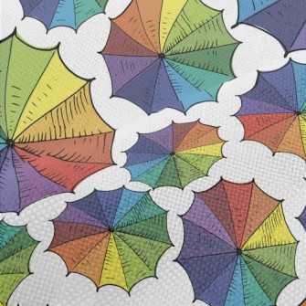 Colorful Patchwork Umbrella Performance Linen