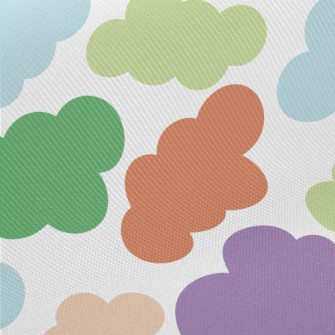 Cute Colorful Clouds Twill