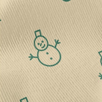 Simple Line Snowman Standard Corduroy