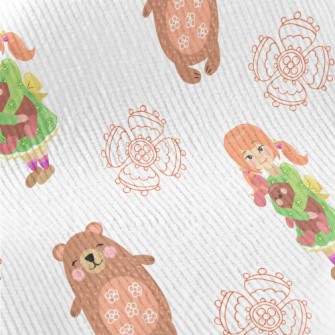Little Girl Doll And Big Bear Standard Corduroy