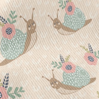 Flowers On Snail Shell Standard Corduroy