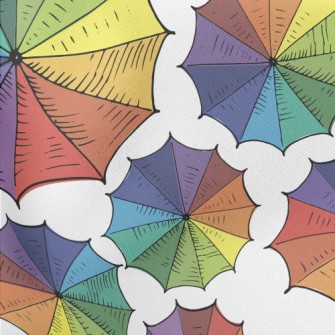 Colorful Patchwork Umbrella Stretch Ponte