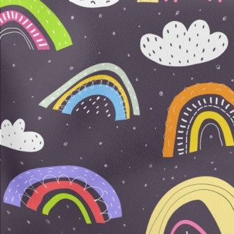 Color Block Rainbow Clouds Stretch Ponte