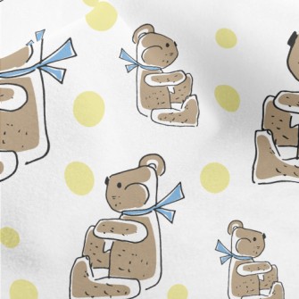 Scarf Sitting Bear Micro Fleece