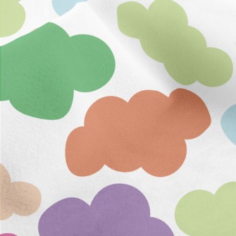 Cute Colorful Clouds Micro Fleece
