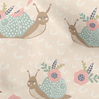 Flowers On Snail Shell Micro Fleece