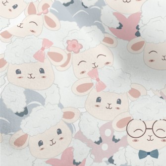 Cute Sheep Family Micro Fleece