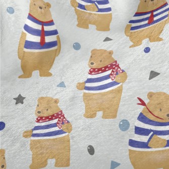 Cute Navy Bear Minky