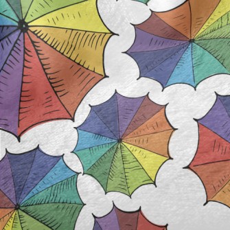 Colorful Patchwork Umbrella Minky