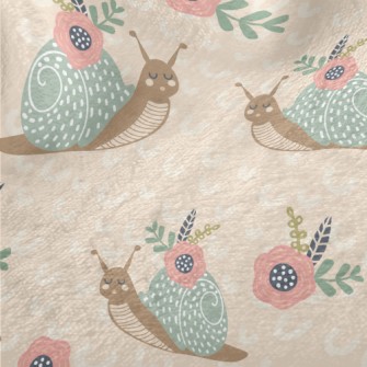 Flowers On Snail Shell Minky