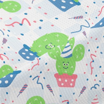 Lively Birthday Cactus Piqué