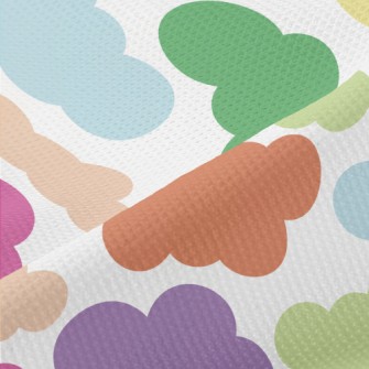 Cute Colorful Clouds Piqué