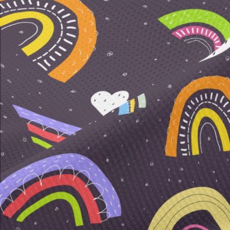Color Block Rainbow Clouds Piqué
