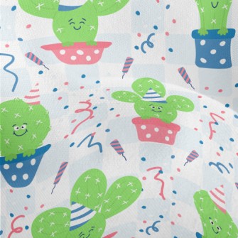 Lively Birthday Cactus Lightweight Performance Linen