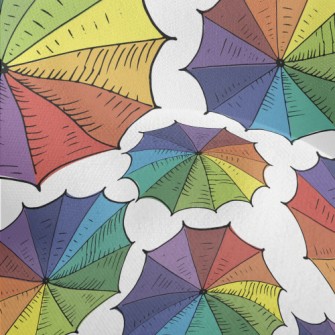 Colorful Patchwork Umbrella Lightweight Performance Linen