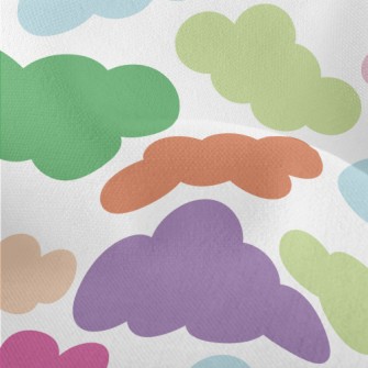 Cute Colorful Clouds Lightweight Performance Linen
