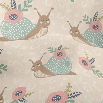 Flowers On Snail Shell Lightweight Performance Linen