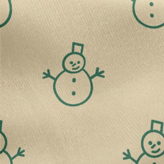 Simple Line Snowman Jersey Backed Fleece