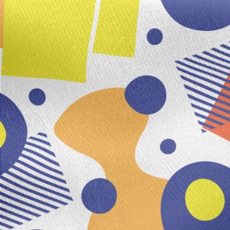 Colorful Geometric Pattern Jersey Backed Fleece