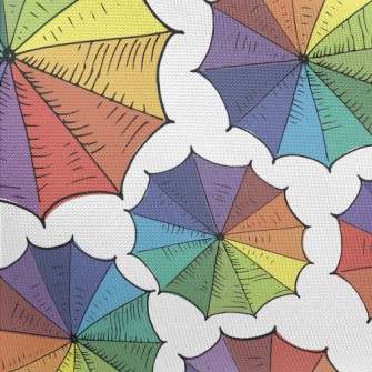 Colorful Patchwork Umbrella Pongee