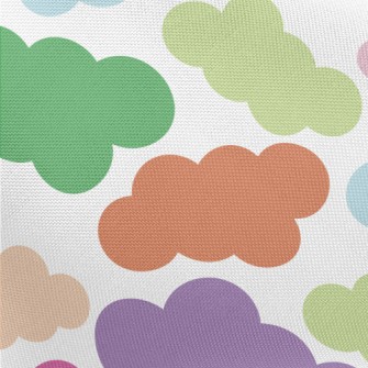 Cute Colorful Clouds Pongee