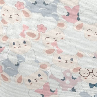 Cute Sheep Family Pongee