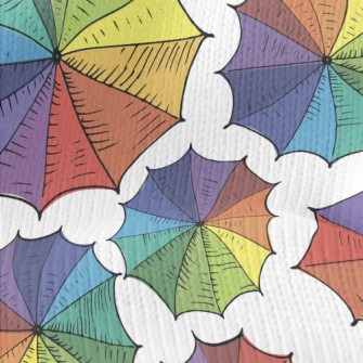 Colorful Patchwork Umbrella Stretch Jersey