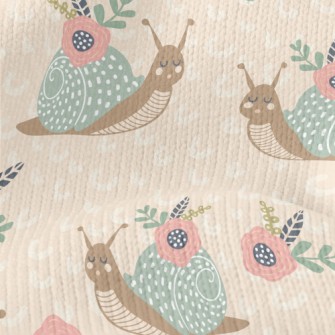 Flowers On Snail Shell Stretch Jersey