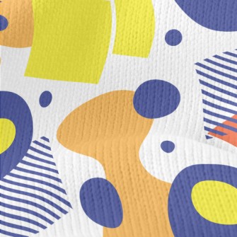 Colorful Geometric Pattern Stretch Jersey
