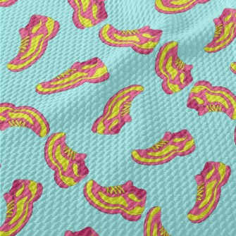Fluorescent Contrast Sneakers Birdseye Piqué