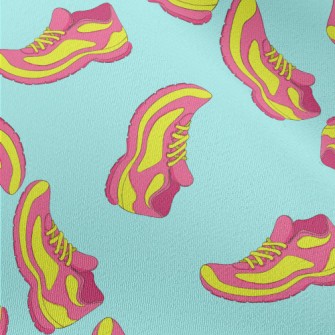 Fluorescent Contrast Sneakers Chiffon