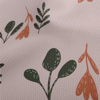 Unique Shape Leaves Athletic Mesh Flat Back