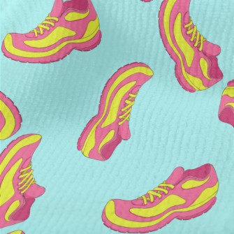 Fluorescent Contrast Sneakers Terry