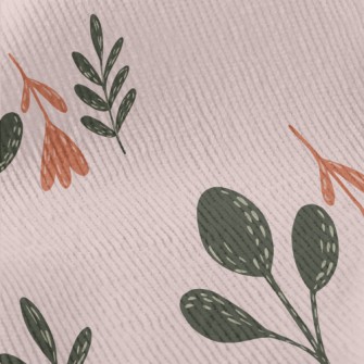 Unique Shape Leaves Standard Corduroy