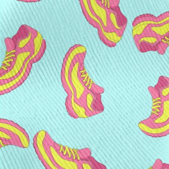 Fluorescent Contrast Sneakers Standard Corduroy