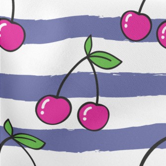 Bright And Delicious Cherries Stretch Ponte