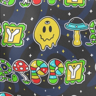Funny Smiley Text Stretch Ponte