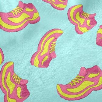 Fluorescent Contrast Sneakers Minky